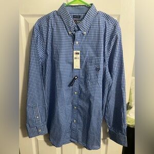 Chaps Men's Blue Gingham Shirt